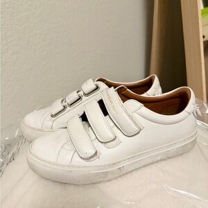 Givenchy White Leather Velcro Sneakers